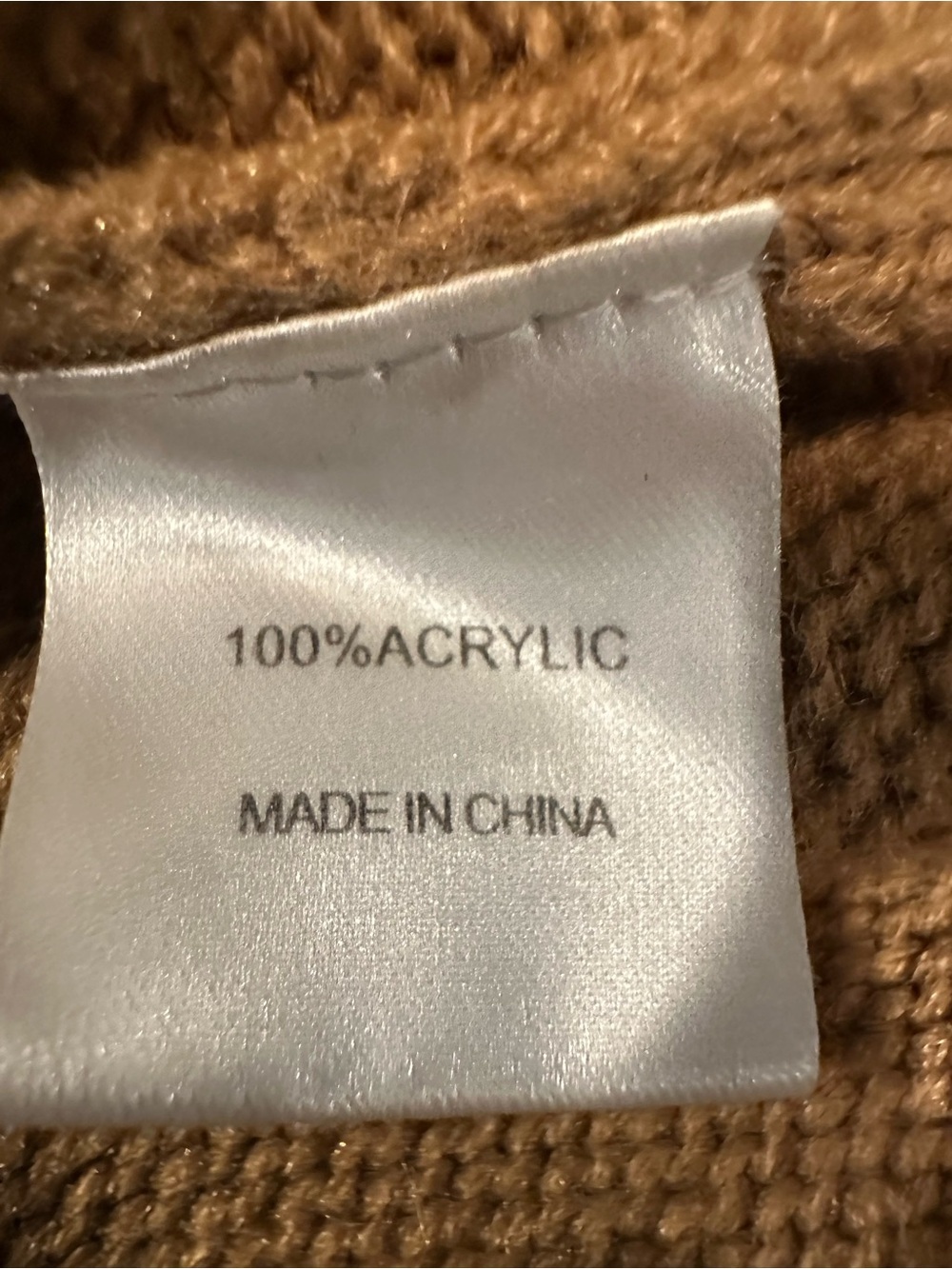 PANACHE APPAREL XL "Coffee Weather" Tan Brown Crewneck Graphic Boxy Sweater - Picture 6 of 8
